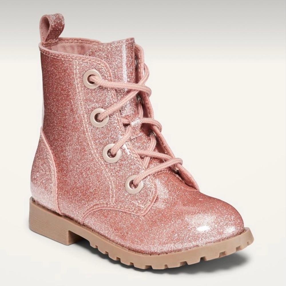 Old Navy Toddler Pink Glitter Boots Size 7